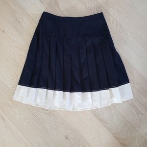 Tommy Hilfiger Navy & White Pleated Skirt